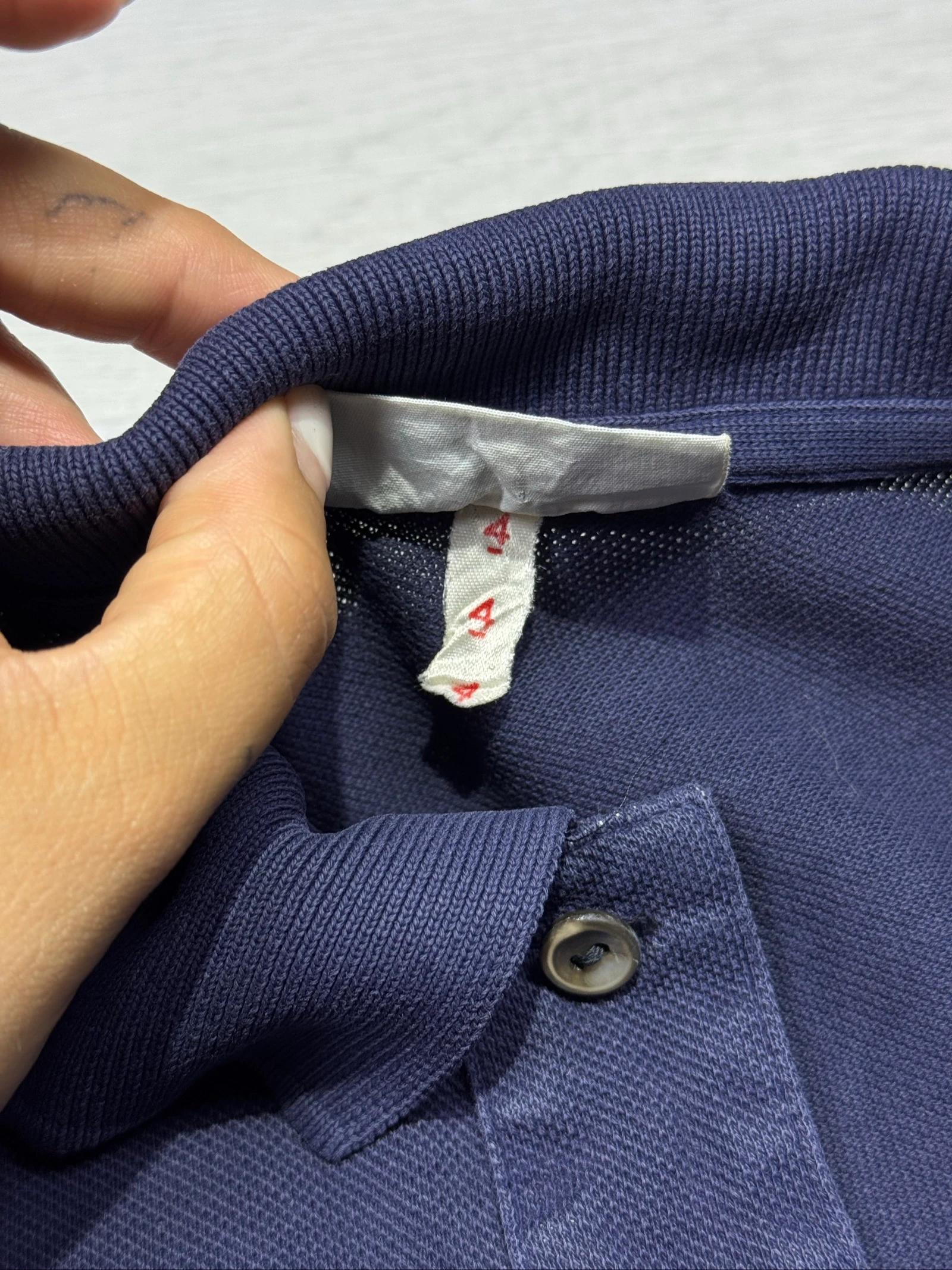 Lacoste Vintage Polo Shirt Made In France Navy Blue Size 4 – photo 8